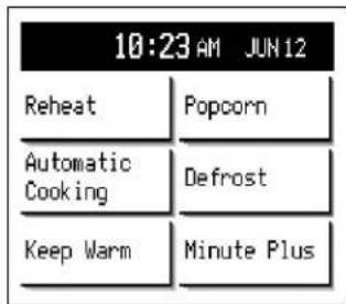 10:23 AM JUN 12 Reheat Popcorn Automatic Cooking Defrost Keep Warm Minute Plus