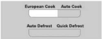 European Cook Auto Cook Auto Defrost Quick Defrost