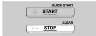 QUICK START ○ START CLEAR □ STOP