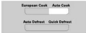 European Cook Auto Cook Auto Defrost Quick Defrost