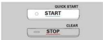 QUICK START ○ START CLEAR ○ STOP