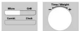 Micro Grill Combi. Clock Time / Weight - +