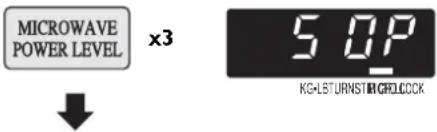 MICROWAVE POWER LEVEL x3 5.0P KG-LETURNSTM/CGFOLCOCK