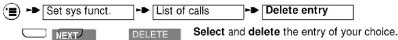 SIEMENS Gigaset 2060 - To delete individual numbers from the list - 2