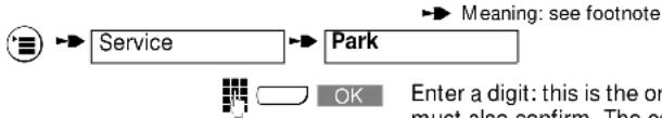 SIEMENS Gigaset 2060 - Parking an external call - 1