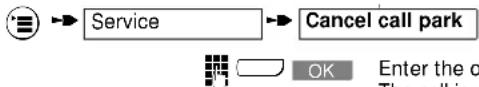 SIEMENS Gigaset 2060 - Unparking an external call - 1