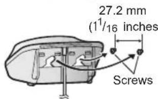 27.2 mm (1¹/₁₆ inches) Screws