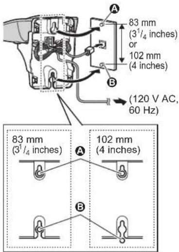 83 mm (3½ inches) or 102 mm (4 inches) (120 V AC, 60 Hz) 83 mm (3½ inches) 102 mm (4 inches)