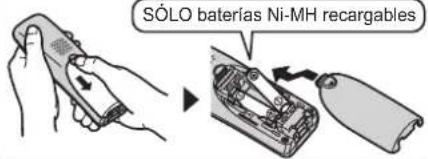 SÓLO baterías Ni-MH recargables