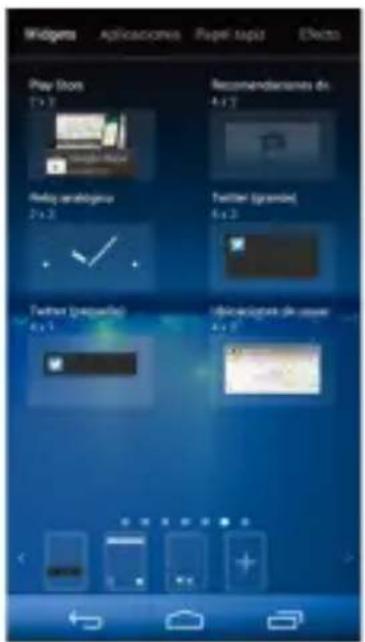 Widgets Aplicaciones Paper sapis Efectos Play Store 4 x 3 Recommendaciones de 4 x 3 Audio analogique 2 x 3 Twitter (grand) 6 x 3 Twitter (apparities) 4 x 3 Allocaciones de couse 4 x 3