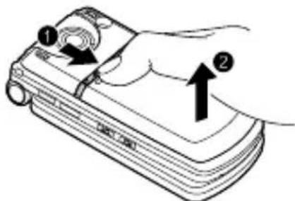 PANASONIC EB-MX7 - Removing the battery - 1