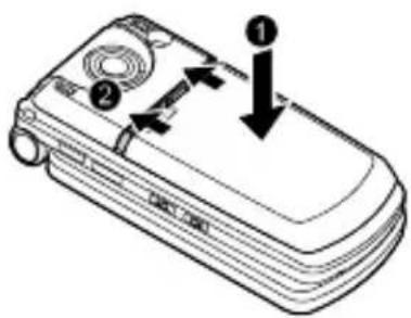 PANASONIC EB-MX7 - Inserting the battery - 2