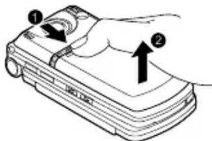 PANASONIC EB-SA7 - Removing the battery - 1
