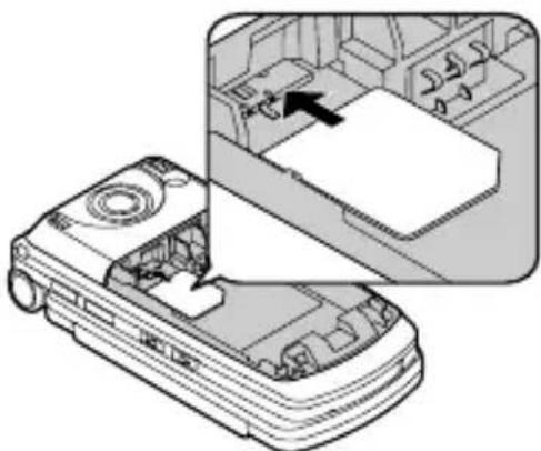 PANASONIC EB-SA7 - Inserting the SIM card - 1