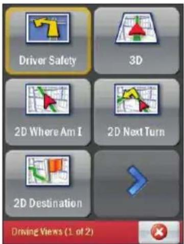 Driver Safety 3D 2D Where Am I 2D Next Turn 2D Destination Driving Views (1. of 2)