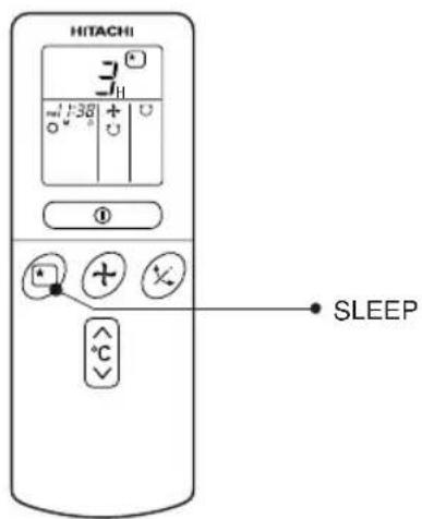 HITACHI 3° 2° 38° + - ① SLEEP ℃