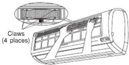 HITACHI RAC-72CHA3 - Attaching the air cleansing and deodorizing filters to the filter. - 1