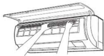 HITACHI RAC-350GA - Attaching the air cleansing and deodorizing filters to the filter. - 1