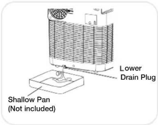 Lower Drain Plug Shallow Pan (Not included)