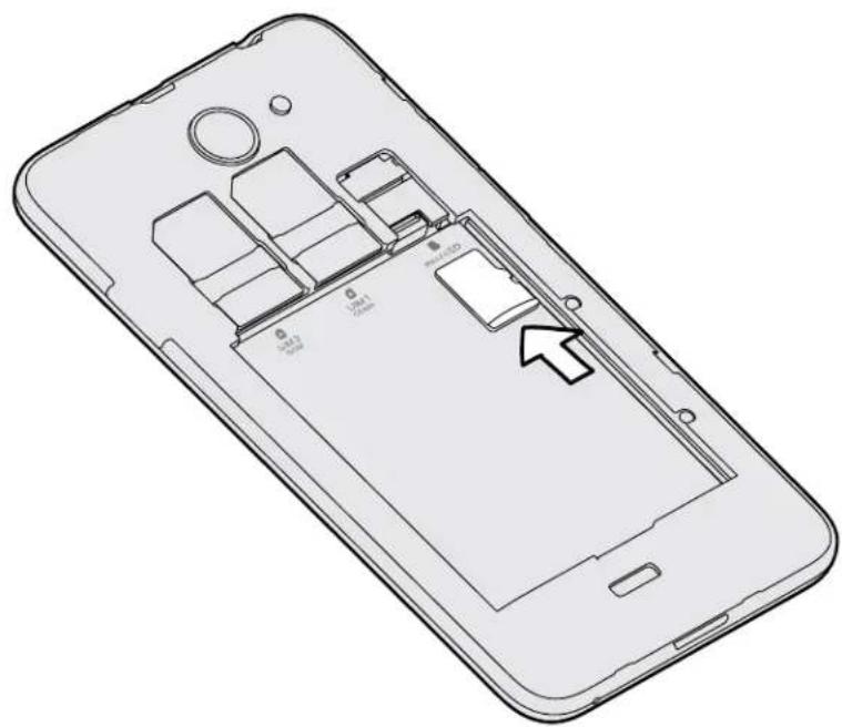 HTC Desire 516c Dual sim - Inserting the storage card - 1