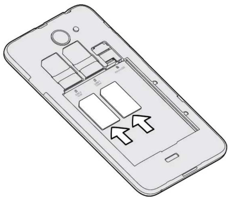 HTC Desire 516c Dual sim - Inserting the UIM and SIM cards - 3
