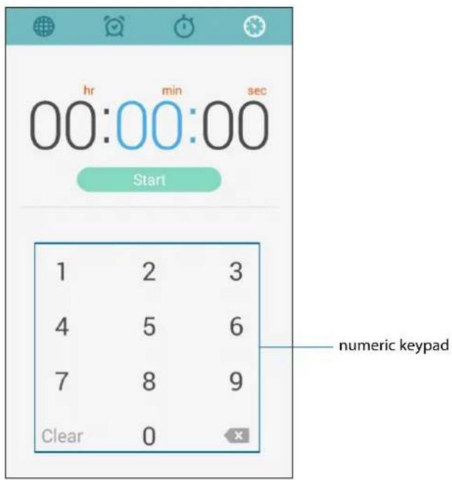 ASUS ZenFone C - Setting the timer - 1