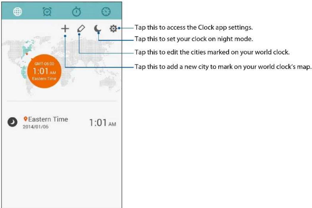 ASUS ZenFone C - World Clock - 1