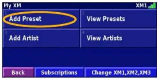 GARMIN StreetPilot 2730 - Saving Your Favorite Channels as Presets - 4