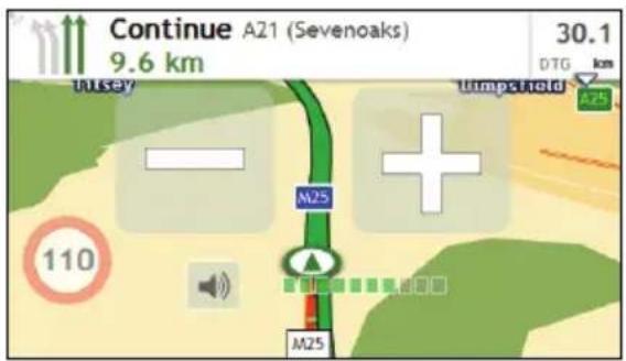Continue A21 (Sevenoaks) 9.6 km 30.1 DTG km Husley Umpactfield A25 N25 + 110 M25