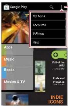 Google Play My Apps Accounts Settings Help Apps Music Books Movies & TV Call of the Web Just like it Pride and Prejudice Just like it INDIE ICONS
