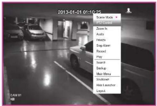 2013-01-01 01:10:25 Scene Mode PT2 Control Zoom In Audio Freeze Stop Alarm Record Play Search Backup Main Menu Shutdown Hide Launcher Logout