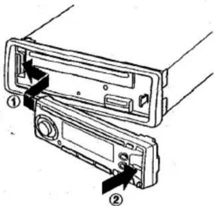 AIWA CDC-X145 YU - DETACHING AND ATTACHING THE FRONT PANEL - 3