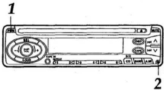 AIWA CDC-X145 YU - DETACHING AND ATTACHING THE FRONT PANEL - 1