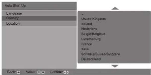 SONY Bravia KDL-20B4030E - 4: Selecting the language, country/region and location - 3