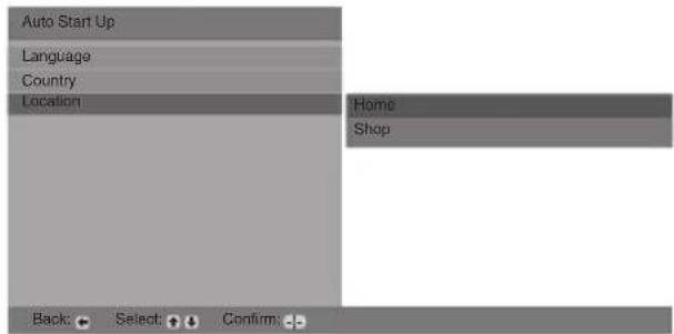 SONY Bravia KDL-20B4030E - 4: Selecting the language, country/region and location - 4
