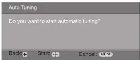 SONY Bravia KDL-20B4030E - 5: Auto-tuning the TV - 1