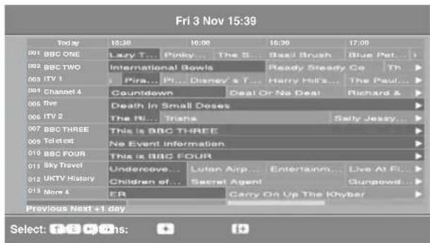 SONY Bravia KDL-37P5600K - Using the Digital Electronic Programme Guide (EPG) DVB - 1