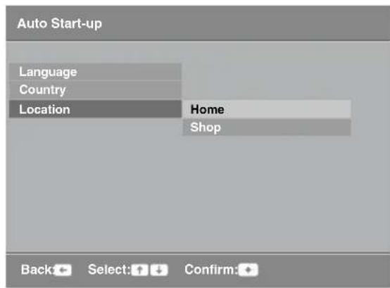 SONY Bravia KDL-37P5600K - 6: Selecting the language, country/region and location - 5