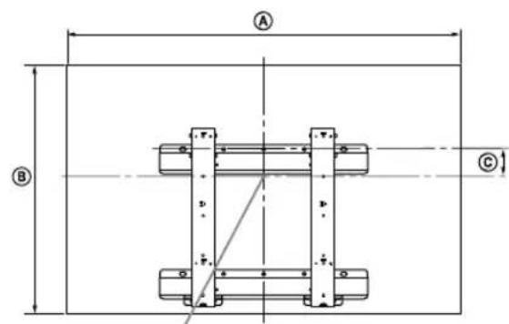 SONY Bravia KDL-37P5600K - TV installation dimensions table - 1