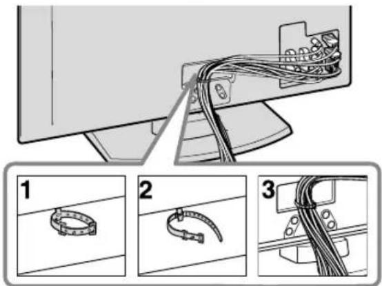 SONY Bravia KDL-37P5600K - 5: Bundling the cables - 1