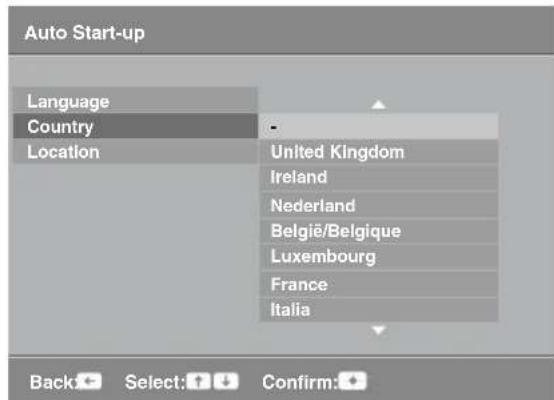SONY Bravia KDL-37P5600K - 6: Selecting the language, country/region and location - 4