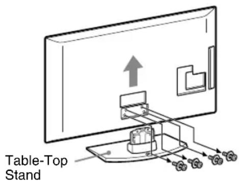 SONY Bravia KDL-37P5600K - Detaching the Table- Top Stand from the TV - 1
