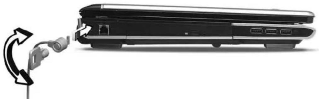 ACER Aspire 9513 - Using a computer security lock - 1