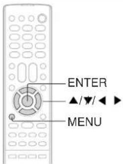 ENTER ▲/▼/▲ MENU