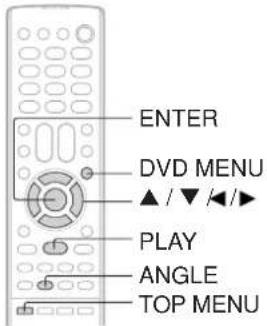 ENTER DVD MENU ▲ / ▼ /▼ PLAY ANGLE TOP MENU