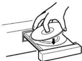 TOSHIBA MD24F51 - Place the disc on the disc tray. - 1