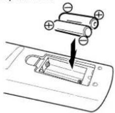 TOSHIBA MD24F51 - Inserting batteries - 2