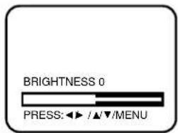 BRIGHTNESS 0 PRESS: ▶ / ▲/▼/MENU