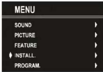 HITACHI C2844S - Install Menu - 1