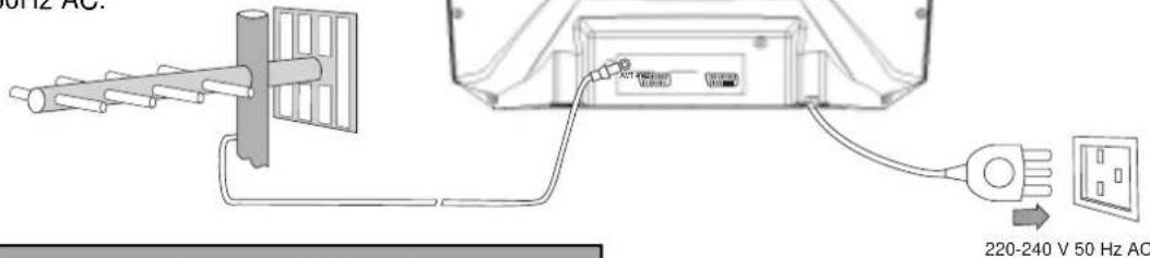 HITACHI CL2554N - AERIAL CONNECTION & MAINS CONNECTION - 1